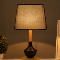 Лампа настольная BayerLux ЭКО "Тамара" 1х40Вт Е27 коричневый/черный 26х26х44см
