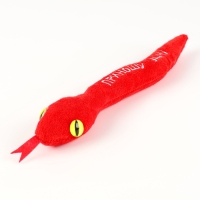 Мягкая игрушка змея &laquo;Приношу удачу&raquo;, красная, 27 см