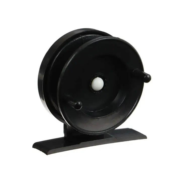 Катушка инерционная пластиковая, диаметр 4.5 см, цвет черный, 501