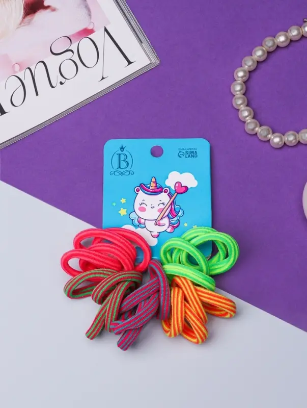 Резинка для волос &laquo;Единорожек&raquo;, набор 20 шт., волшебство, 2.5 см, МИКС