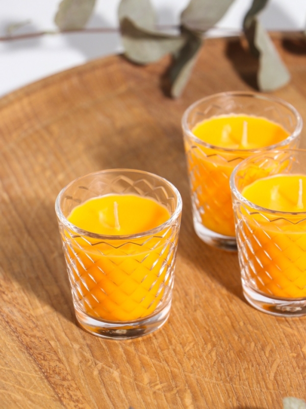 Свеча ароматическая в стакане (набор 3 шт) по 50 мл, 10 ч, 32 гр, ЦИТРУС-ГРЕЙПФРУТ Свеча ароматическая в стакане (набор 3 шт) по 50 мл, 10 ч, 32 гр, ЦИТРУС-ГРЕЙПФРУТ