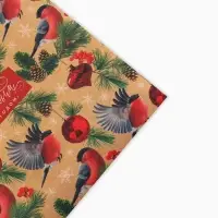 Бумага упаковочная крафтовая &laquo;Зимняя сказка&raquo;, 50 х 70 см