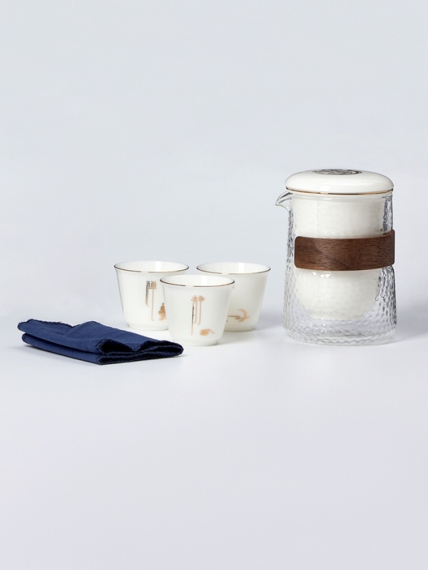 Набор для чайной церемонии 4 предмета, на 3 персоны, чашка 50 мл, чайник 180 мл