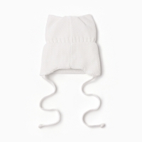 Шапка детская с ушками MINAKU р-р 35-40, цвет молочный Шапка детская с ушками MINAKU р-р 35-40, цвет молочный