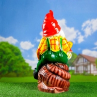Садовая фигура "Гном на улитке" 71х34х41см