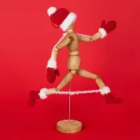 Подвеска на елку &laquo;Вьюшка&raquo;, шапочка, красная