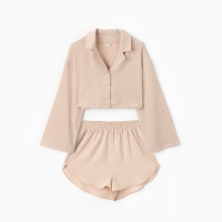 Комплект (сорочка, шорты) женская MINAKU:  Home collection цвет жемчужный , р-р 50