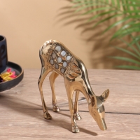 Сувенир &laquo;Косуля&raquo;, латунь с перламутром, 13&times;4.5&times;15 см