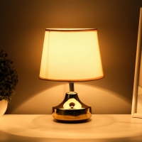 Настольная лампа с абажуром RISALUX &laquo;Блеск&raquo;, 1&times;40 Вт, Е27, 17&times;17&times;24 см