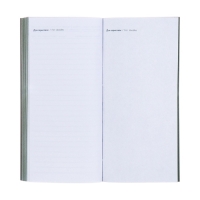 Еженедельник датированный 2025 года, 80х165 мм, 64 листа ESCALADA, мягкая обложка из искусственной кожи, блинтовое тиснение, блок 70 г/м&sup2;, зелёный