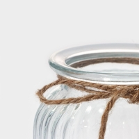 Банка стеклянная для сыпучих продуктов с керамической крышкой Доляна &laquo;Зайка&raquo;, 600 мл