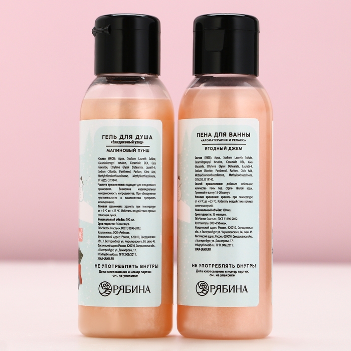 Подарочный набор косметики &laquo;Уютной зимы!&raquo;, гель для душа и пена для ванны, 2 х 100 мл, Новый Год