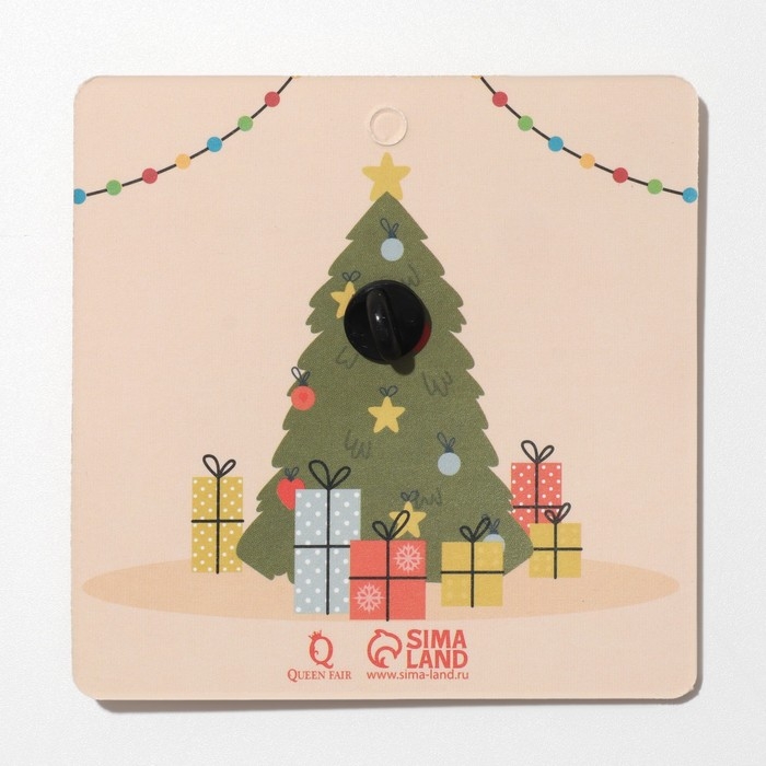 Новый год! Значок новогодний &laquo;Колокольчики&raquo; с жемчугом, цветной в золоте