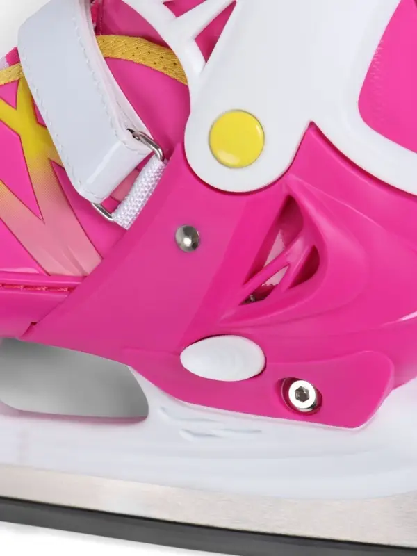 Коньки раздвижные BlackAqua, р. 39-42, для фитнеса, с роликовой платформой, цвет фуксия