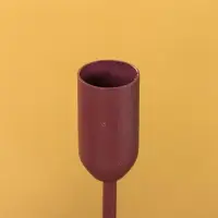 Подсвечник на 1 свечу текстурный "Баклажановый" 8х8х25,5 см