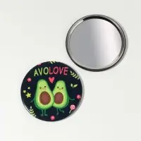 Зеркало карманное AVOLOVE, d=7 см, разноцветное