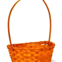 Набор корзин 3 шт 22х18x10 24х19x10 27х21x10 см ручка h=24/26/28 см оранжевый