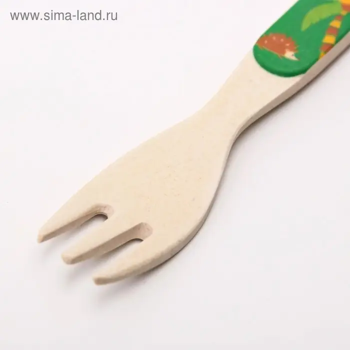 Вилка для кормления, бамбук, МИКС