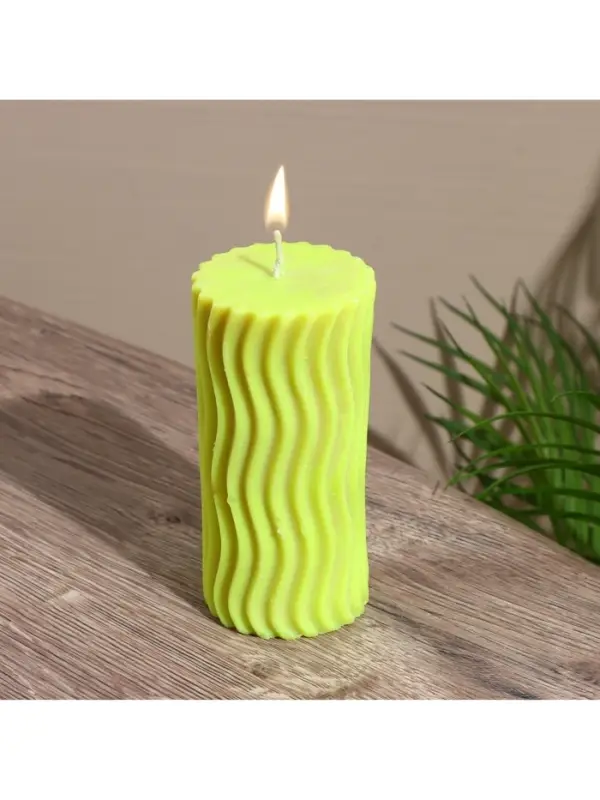 Свеча "Волны" 6х6х12 см, соевый воск МИКС