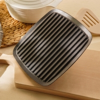 Крышка - пресс чугунная SL Home, 23&times;23&times;5,5 см, цвет чёрный