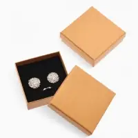 Коробочка подарочная под набор "Крафт", 9*9 см, цвет бежевый