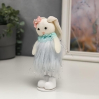 Фигурка текстиль &laquo;Милая зайка в платье, с бантом на голове&raquo;, 15&times;6&times;4 см, МИКС