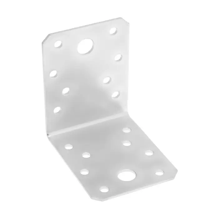 Уголок крепёжный 70х70х55х2 мм, цинк , в упаковке 40 шт