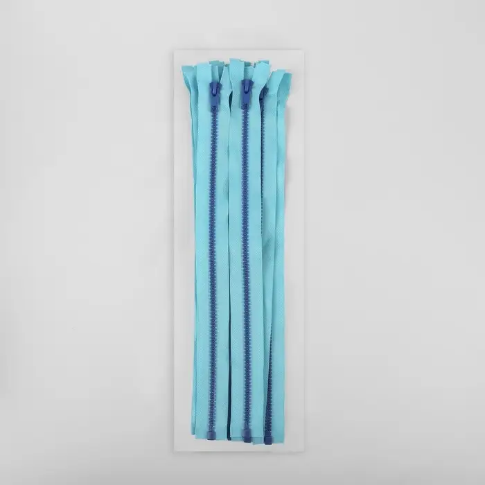 Молния &laquo;Трактор&raquo;, №5, разъёмная, замок автомат, 35 см, голубая