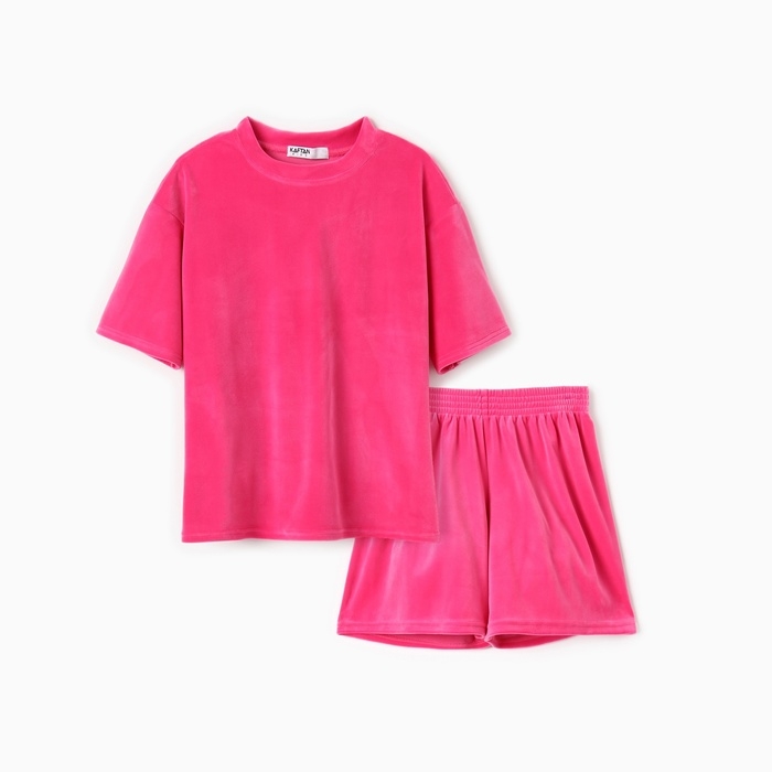 Костюм детский (футболка, шорты) KAFTAN Plushy р.32 (110-116), фуксия Костюм детский (футболка, шорты) KAFTAN Plushy р.32 (110-116), фуксия