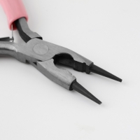 Круглогубцы с бокорезом, для рукоделия, 13 &times; 6,5 см, цвет серебряный/розовый