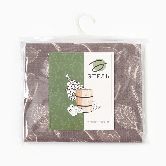 Полотенце Полотенце "Новогодняя баня" 80х150 см, 100% хлопок, ваф.полотно, 160 г/м2