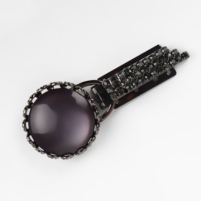 Декоративная застёжка, 8,2 &times; 3,5 см, цвет чёрный/серый