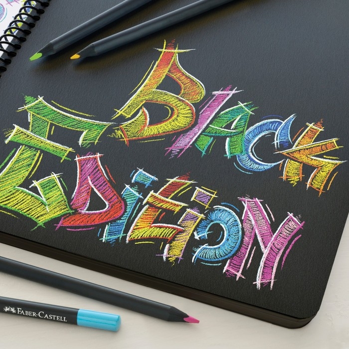 Карандаши цветные Faber-Castell Black Edition 12 цветов, cверхмягкий грифель, трехгранные, чёрное дерево, в картонной коробке, 116412 Карандаши цветные Faber-Castell Black Edition 12 цветов, cверхмягкий грифель, трехгранные, чёрное дерево, в картонной коробке, 116412