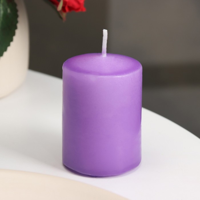 Свеча - цилиндр ароматическая Свеча - цилиндр ароматическая "Горная лаванда", 4х6 см