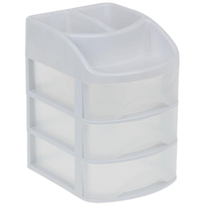 Мини-комод 3-х секционный с дополнительными отделениями &laquo;Минибокс-3&raquo;, цвет МИКС