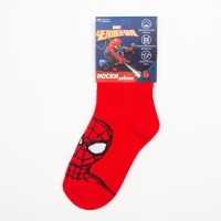 Носки для мальчика &laquo;Человек-Паук&raquo;, MARVEL, 20-22 см, цвет красный