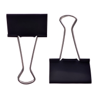 Набор зажимов для бумаг черных 60мм 2 штуки в пакете Набор зажимов для бумаг черных 60мм 2 штуки в пакете