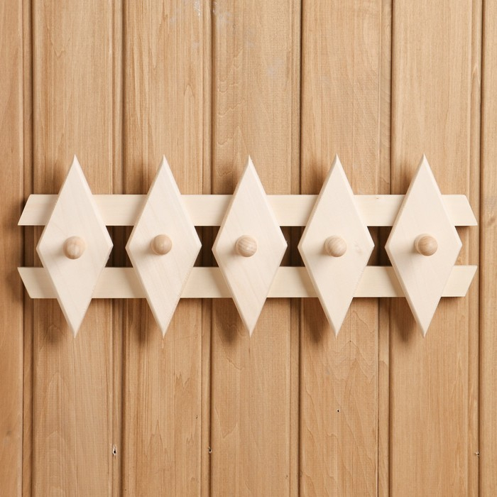 Вешалка Вешалка "Ромбик" 5 крючков 45 х18см, липа "Добропаровъ"