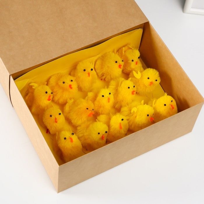 Сувенир пасхальный "Цыпа пушистая" набор 15 шт 7,5х5х5 см