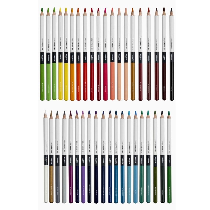 Карандаши 40 цветов, Carioca "Plus", дерево, шестигранные, грифель 4 мм, яркие цвета, подарочные коробка