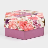 Коробка складная &laquo;Яркие цветы&raquo;, 15 х 13 х 6 см