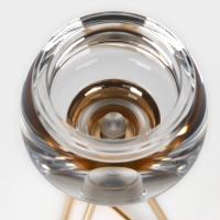 Подсвечник металл, стекло на 1 свечу &laquo;Изысканность&raquo; цвет золото 9.5 х 9.5 х 22.5 см