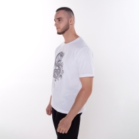 Футболка мужская «Дракон», цвет белый/принт чёрный, размер 48 Футболка мужская «Дракон», цвет белый/принт чёрный, размер 48