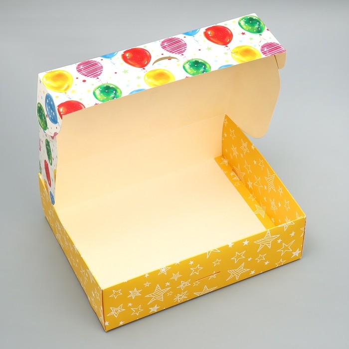 Коробка подарочная складная, упаковка, &laquo;С Днем Рождения&raquo;, 31 х 24.5 х 8 см