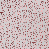 Плёнка для цветов упаковочная глянцевая прозрачная &laquo;Сердца&raquo;, красные, 0.6 x 10 м