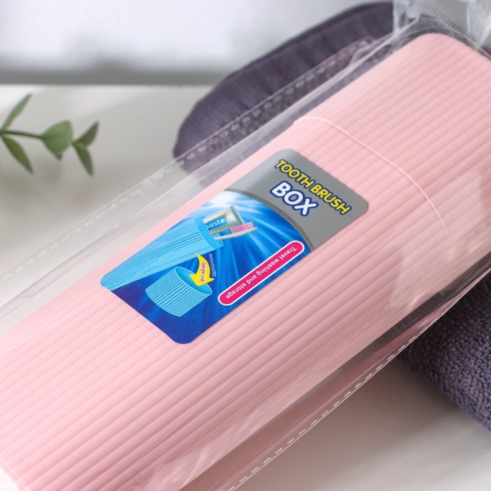 Футляр для зубной щётки и пасты, 19,5×6,5×4,5 см, цвет МИКС Футляр для зубной щётки и пасты, 19,5×6,5×4,5 см, цвет МИКС