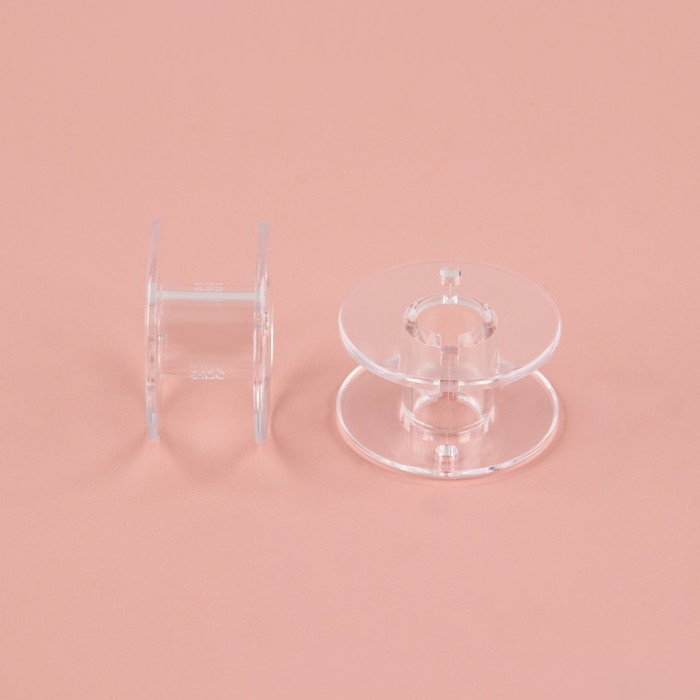 Набор шпулек в двустороннем органайзере, d = 20 мм, 25 шт, цвет прозрачный