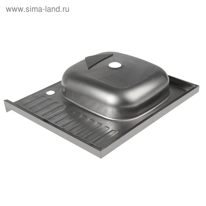 Мойка кухонная Мойка кухонная "Владикс", накладная, без сифона, 60х50 см, левая, нержавеющая сталь 0.4 мм