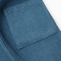 Халат детский Экономь и Я, цв. морская волна, р-р 34, 100% хл, 340 г/м2