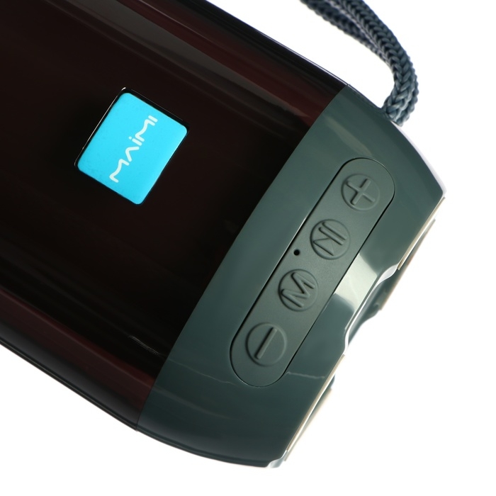 Портативная колонка Maimi F3, microUSB, подсветка, ВТ 5.3, 1200 мАч, серебристая